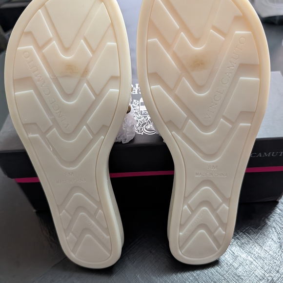 Vince Camuto Cream Studded Women's Slide Sandals - Picture 6 of 6